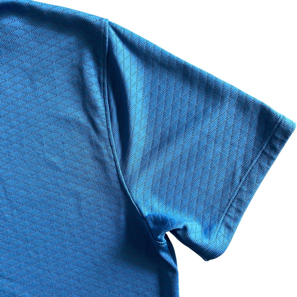 Nike Golf Dri-FIT Polo Shirt Blue Textured Athletic Performance Men’s L - Picture 11 of 11